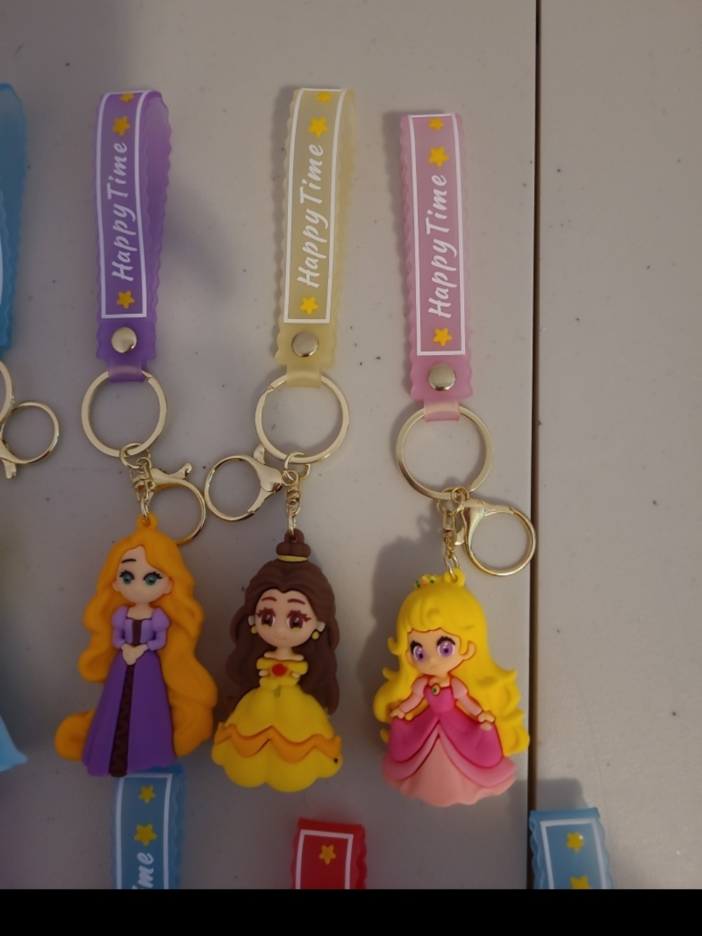 Kids Princess Character Keychain Set - Assorted Colors - Picture 4 of 5